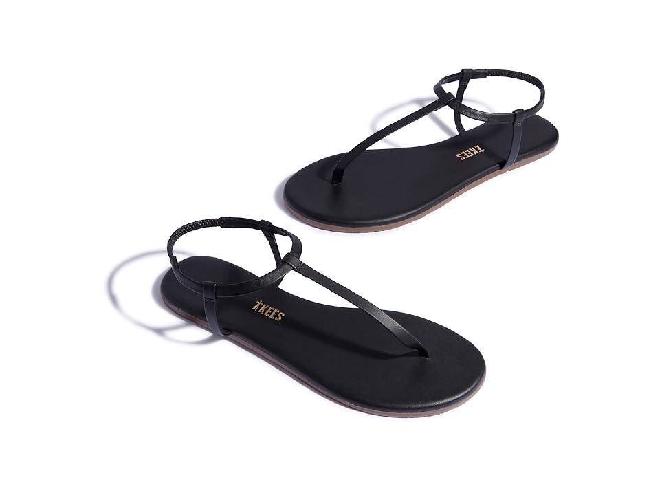 Womens Foundations Matte Leather T-Strap Sandals Product Image