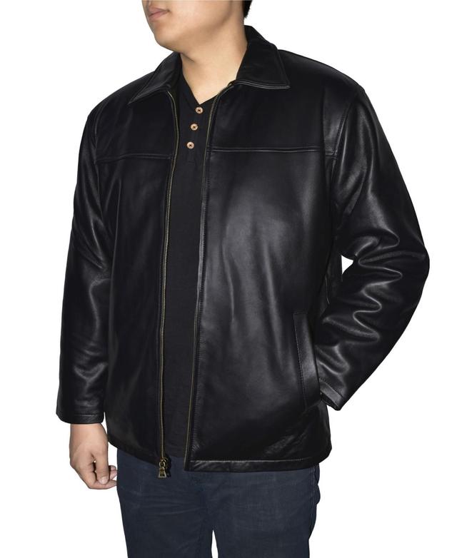 Mens Vintage Leather Lambskin Jacket Black Product Image