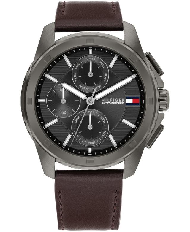 Men's Quartz Brown Leather Watch 44mm Product Image