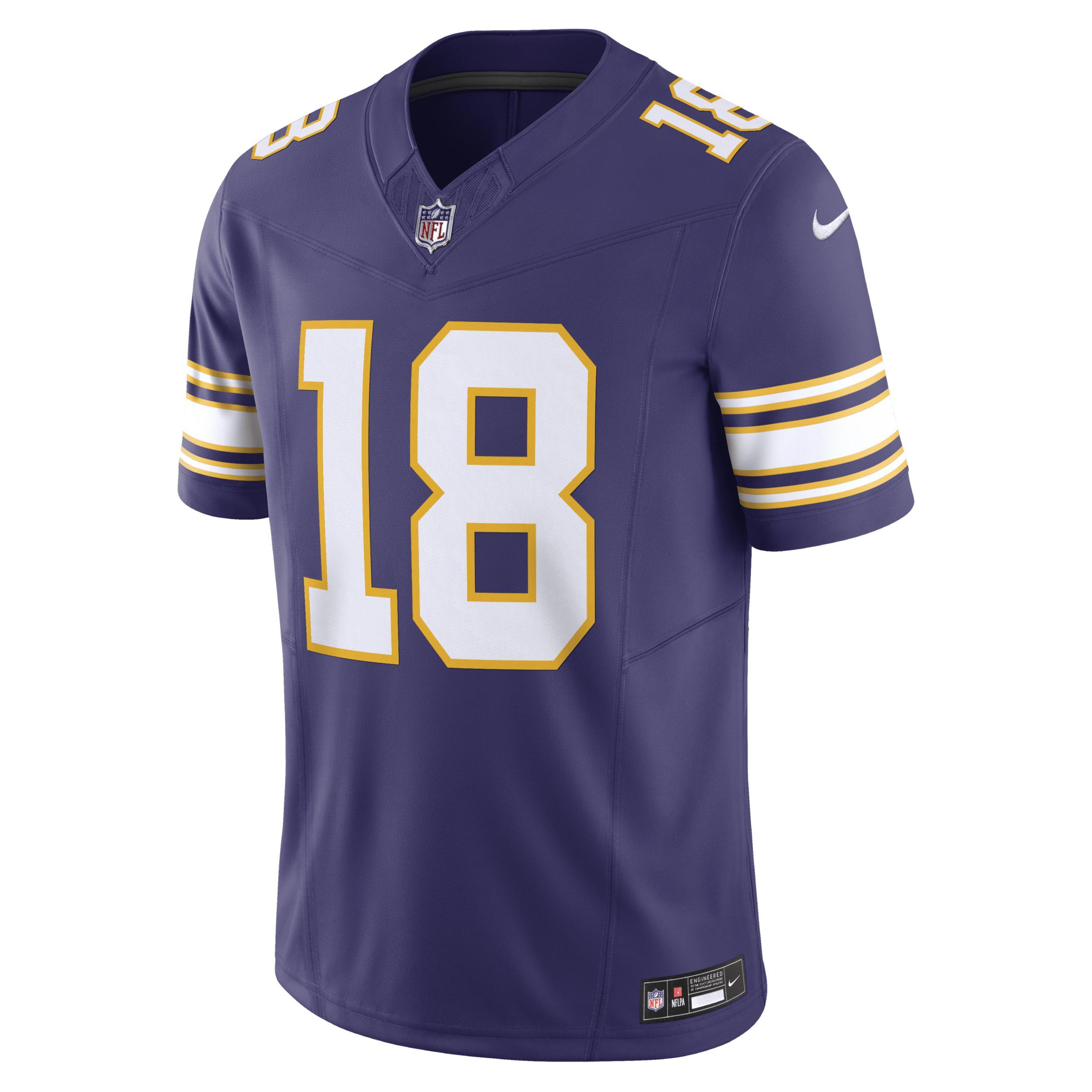 Mens Nike Justin Jefferson Minnesota Vikings Classic Vapor F.U.S.E. Limited Jersey Product Image