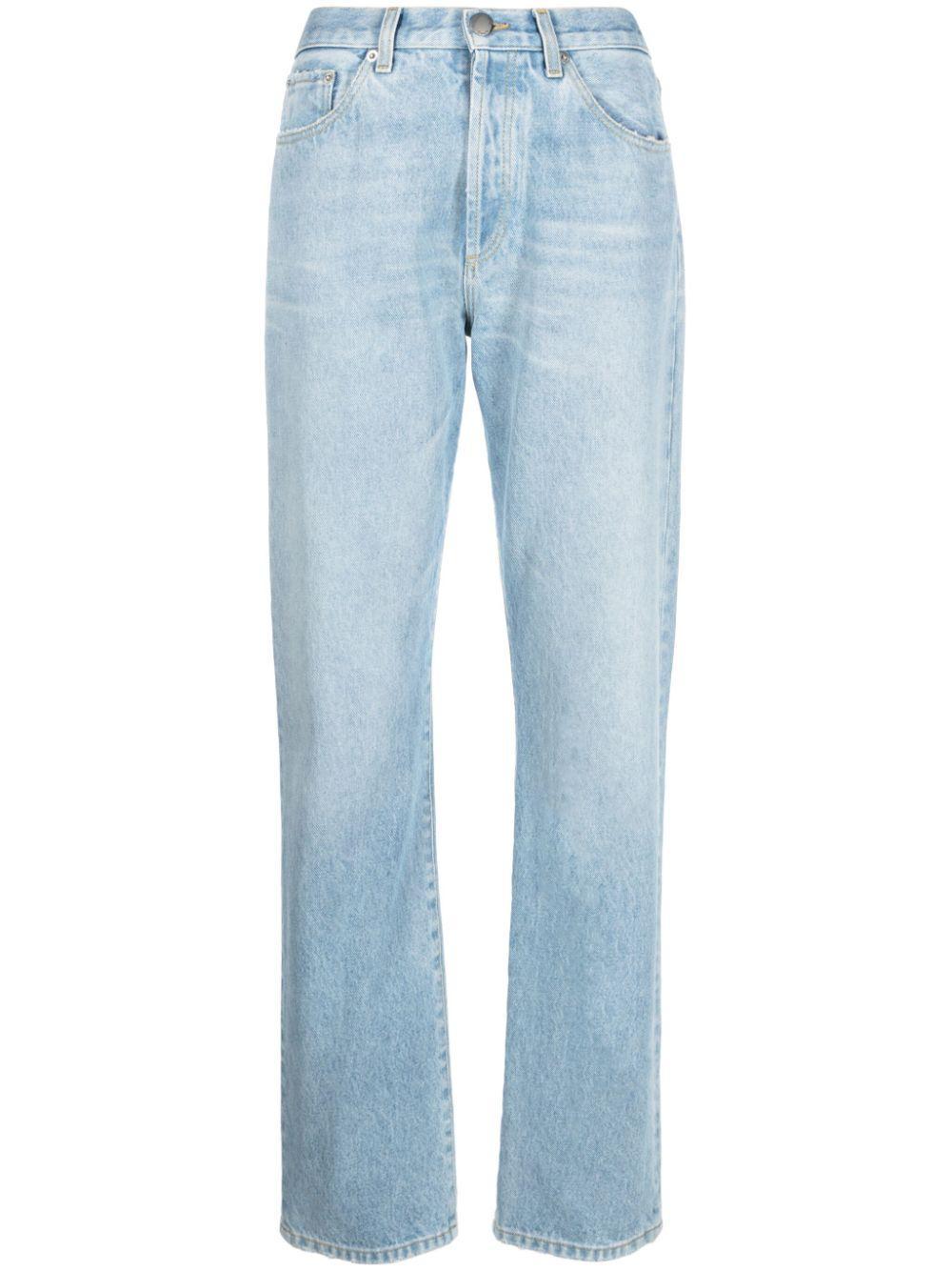 mid-rise straight-leg jeans Product Image