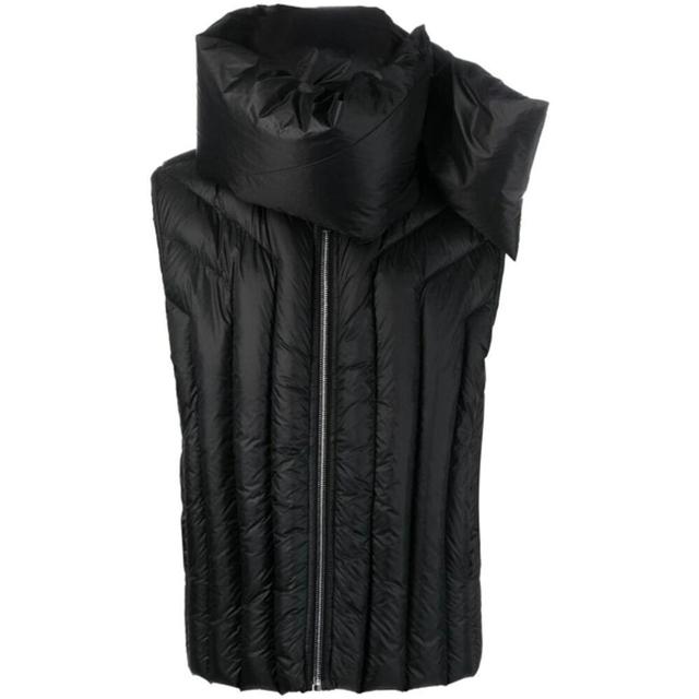 Black Quilted Down Vest Product Image