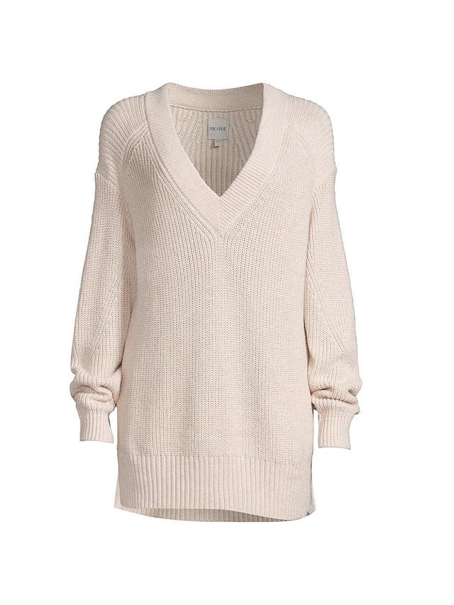 Womens Glisten Up V-Neck Sweater Product Image