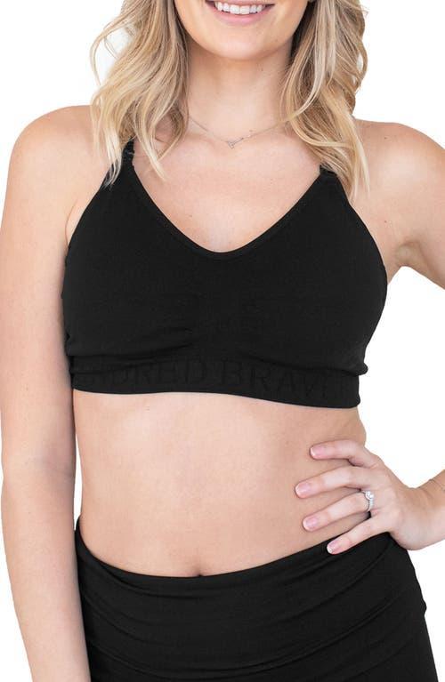 Kindred Bravely Womens Sublime Sports Pumping + Nursing Hands-Free Bra - Black 1X-Busty Product Image