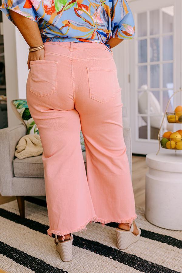 Risen Iris Midrise Wide Leg Jean in Pink Curves Product Image