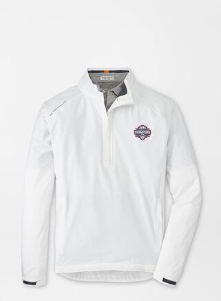 Peter Millar Mens UConn National Champion Shield Half-Zip Rain Shell | Color: White | Size: M Product Image