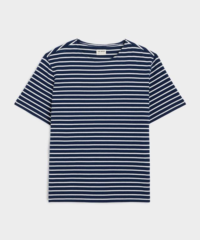 Striped Boat Neck Tee Product Image