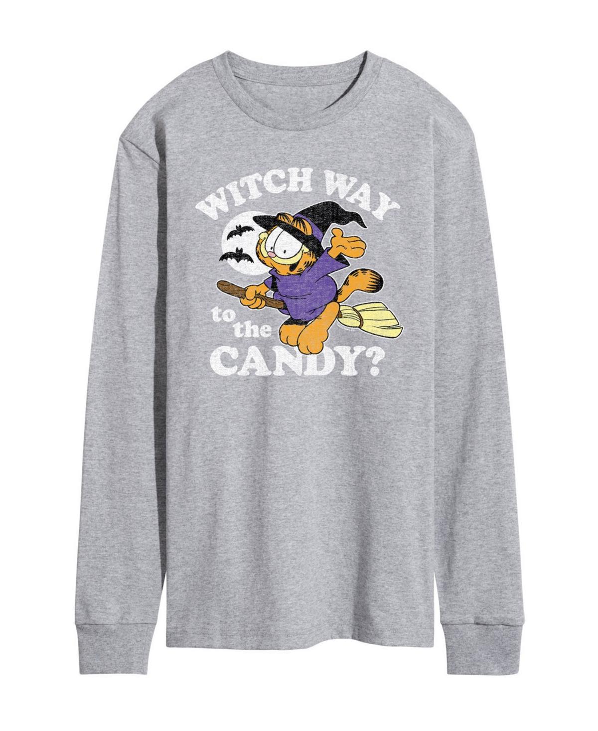 Airwaves Mens Garfield Witch Way Long Sleeve T-shirt Product Image