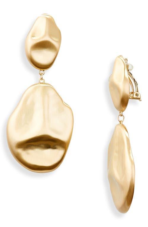 Cult Gaia Dunia Brushed Metal Drop Earrings Product Image