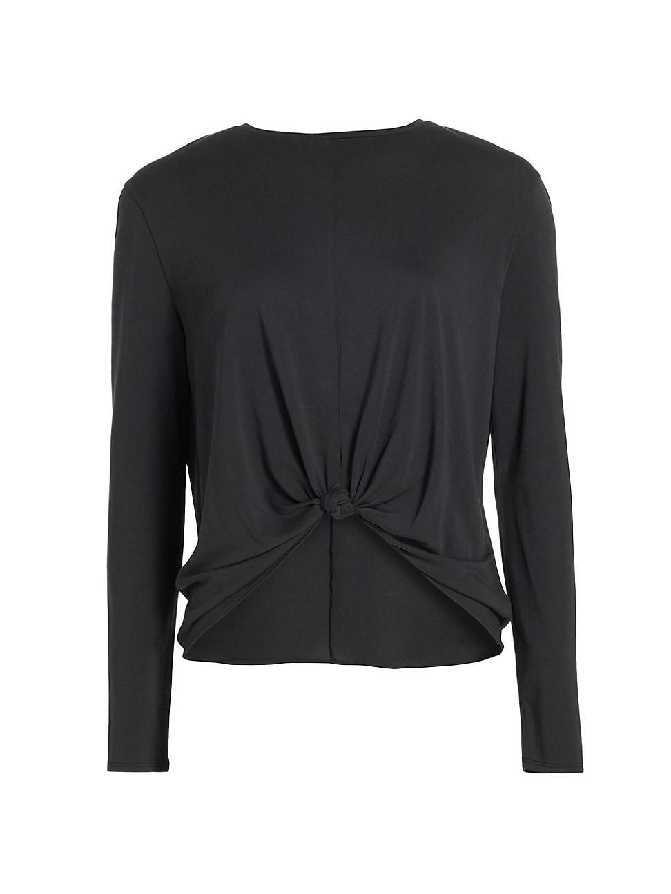 Womens Jenna Knotted Long-Sleeve Top Product Image