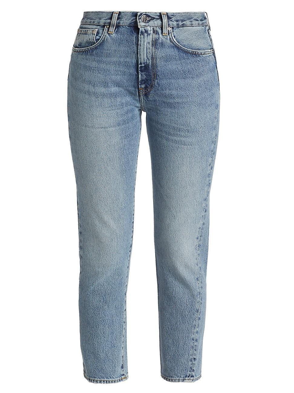 Womens Twisted-Seam Mid-Rise Slim Ankle Jeans Product Image