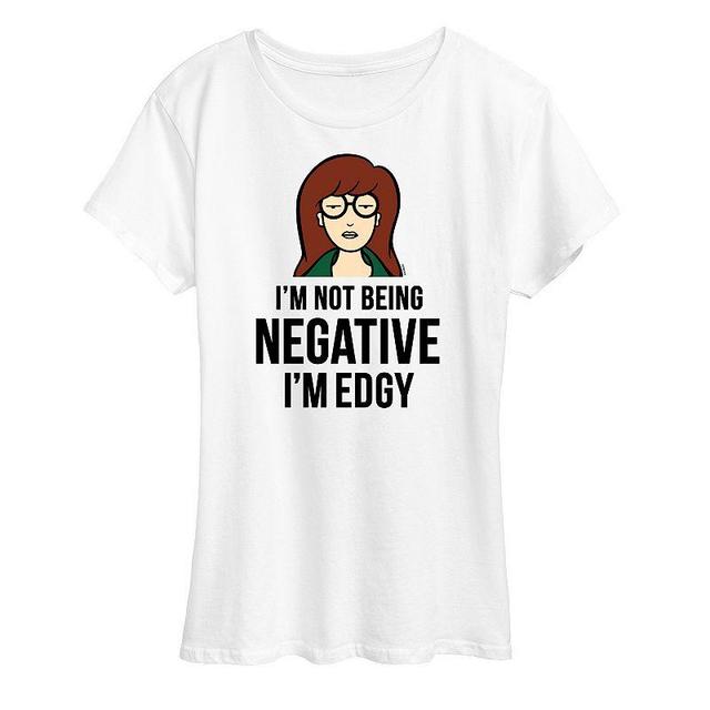 Womens Daria Not Negative Edgy Graphic Tee, Girls Grey Gray Product Image