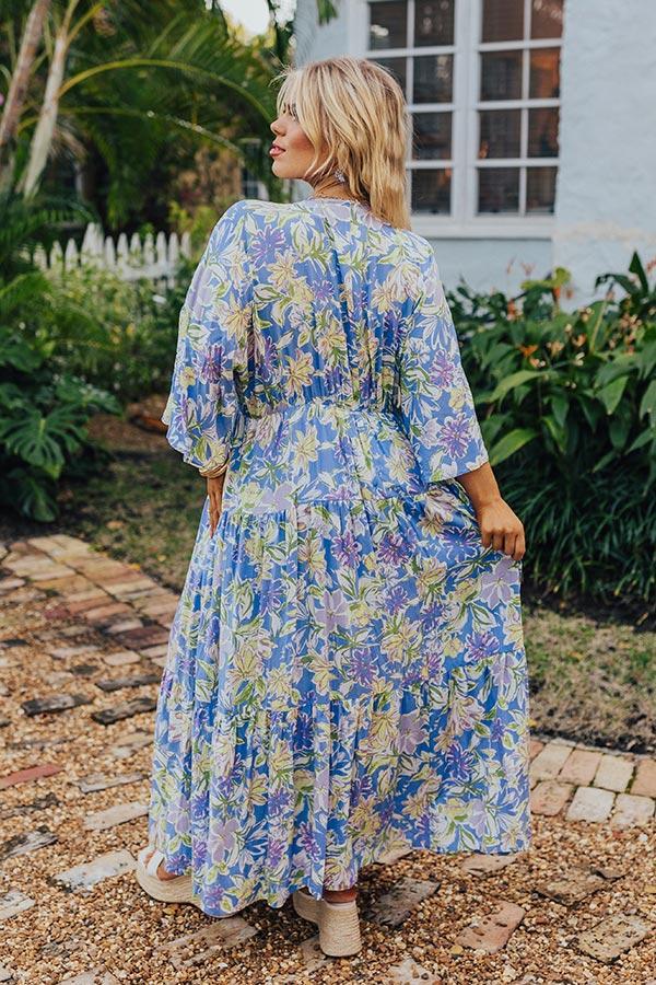 Blossom Breeze Floral Maxi In Periwinkle Curves Product Image