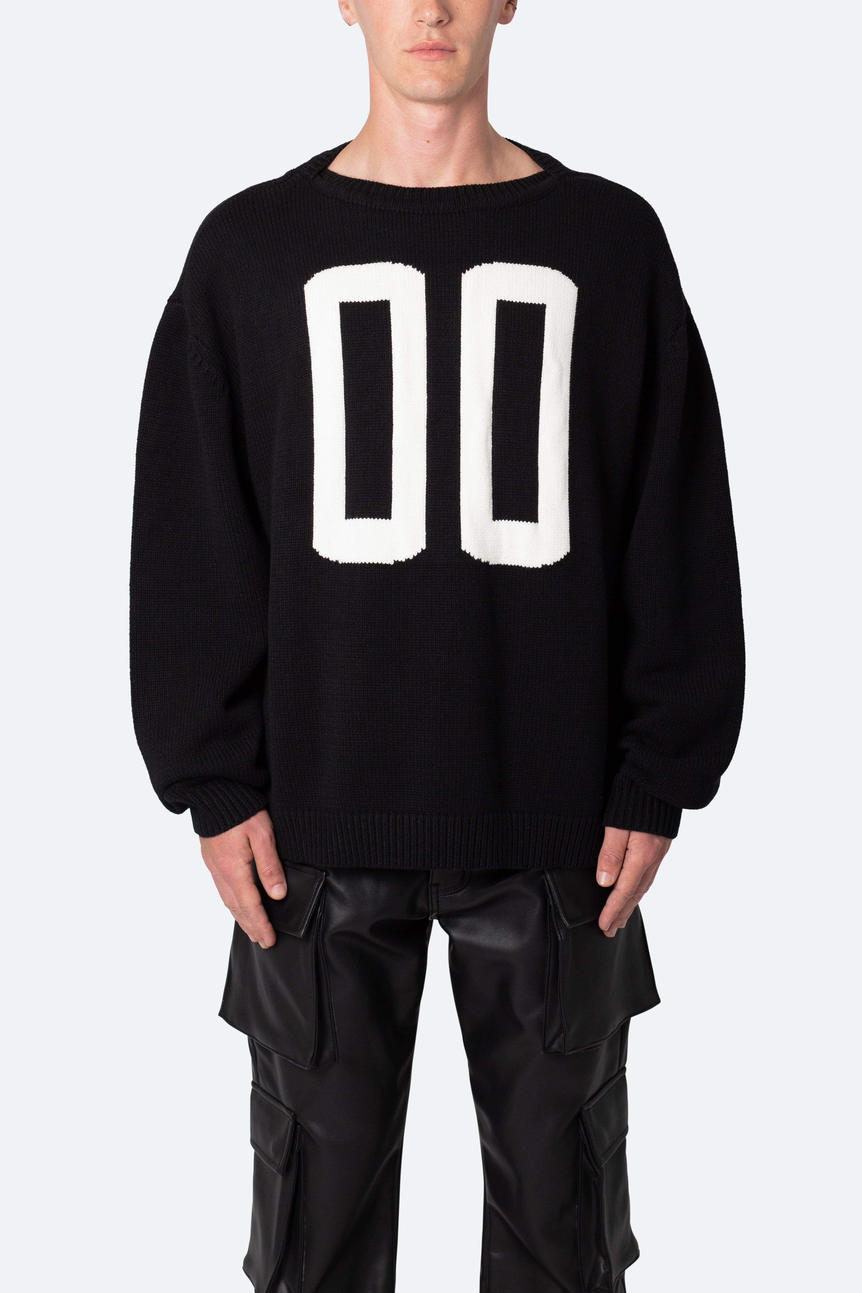 Varsity Knit Sweater - Black Product Image