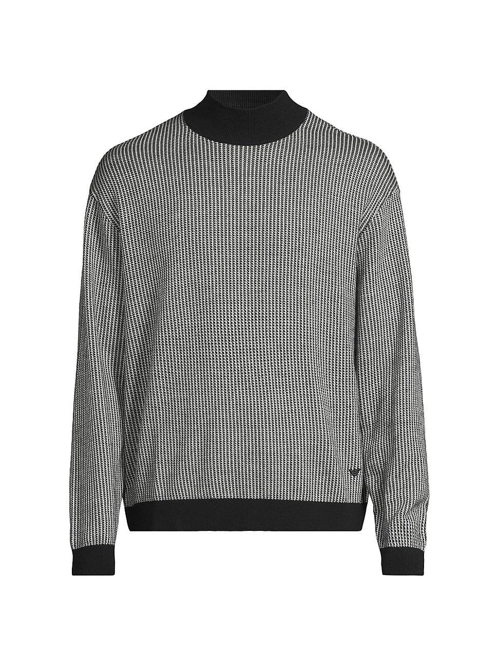 Mens Micro Pattern Crewneck Sweater Product Image