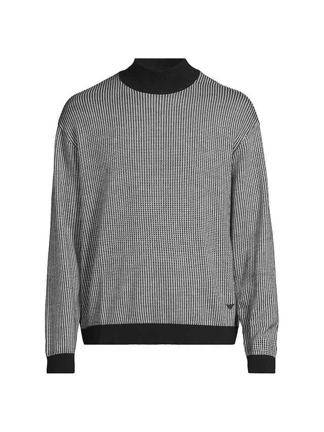 Mens Micro Pattern Crewneck Sweater Product Image