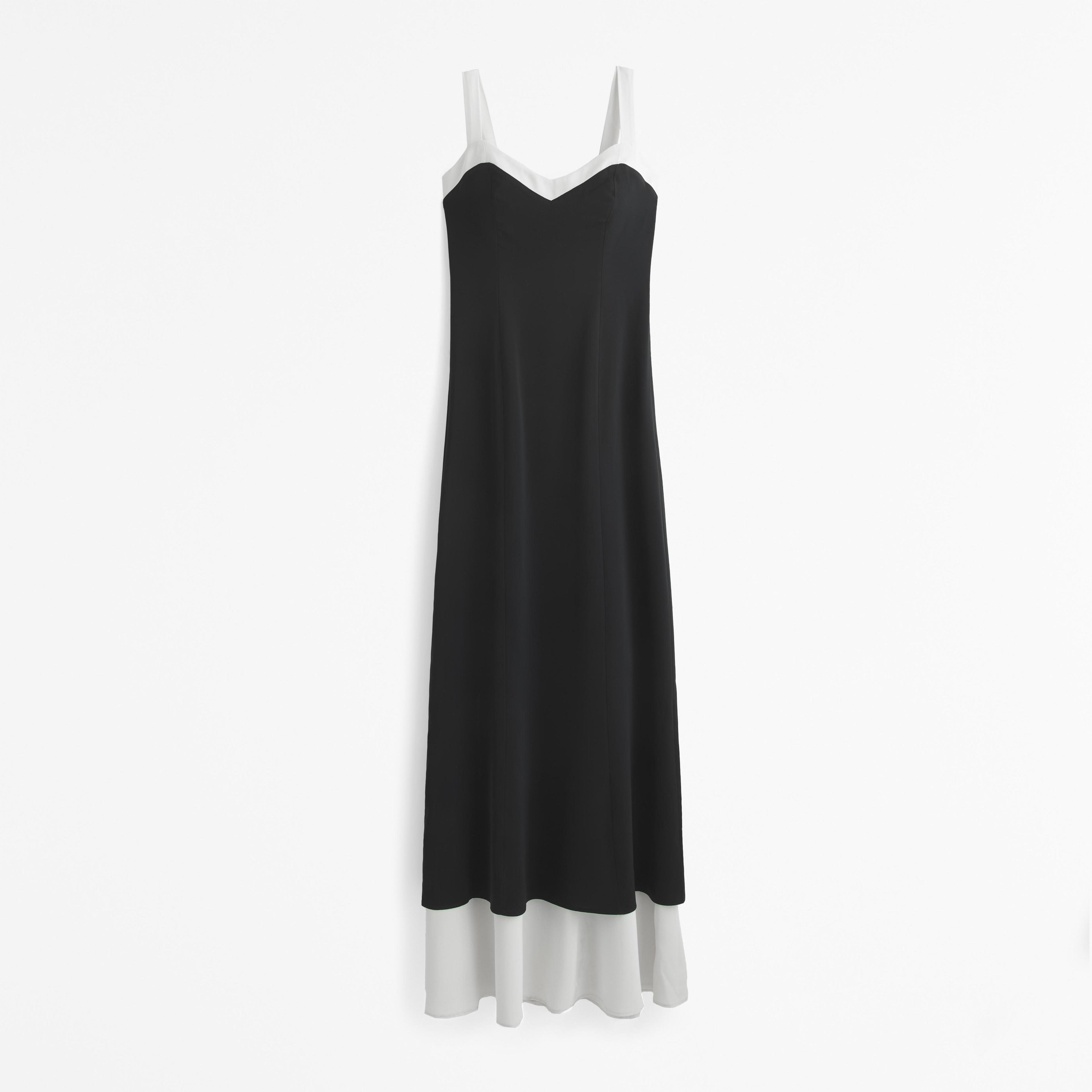 Contrast Tie-Back Maxi Dress Product Image