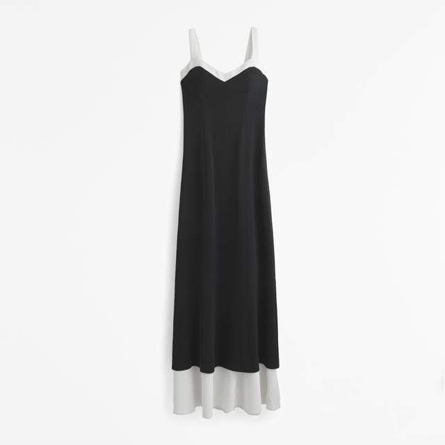 Contrast Tie-Back Maxi Dress Product Image