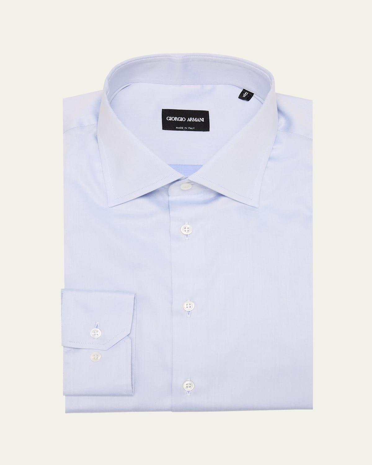 Mens Solid Cotton Dress Shirt Product Image