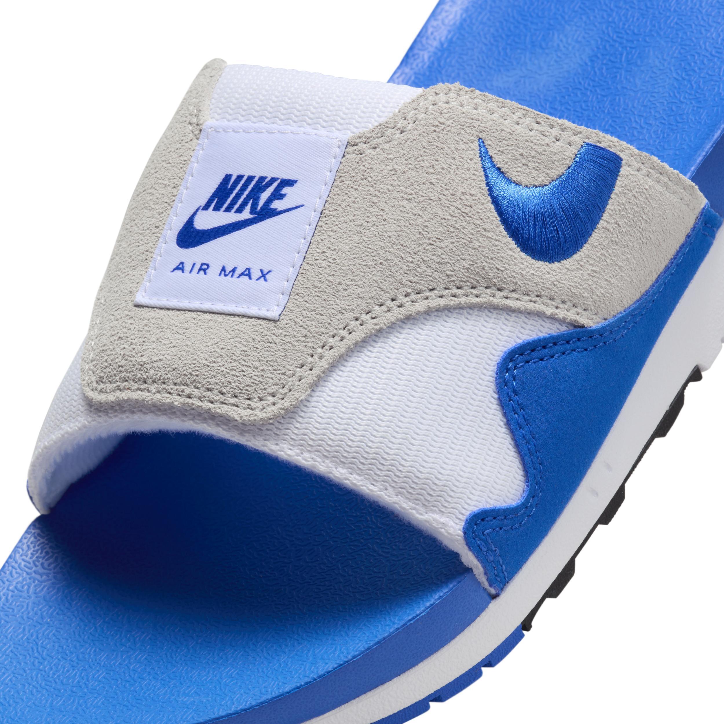 Nike Mens Nike Air Max 1 Slide - Mens Shoes White/Royal/Black Product Image