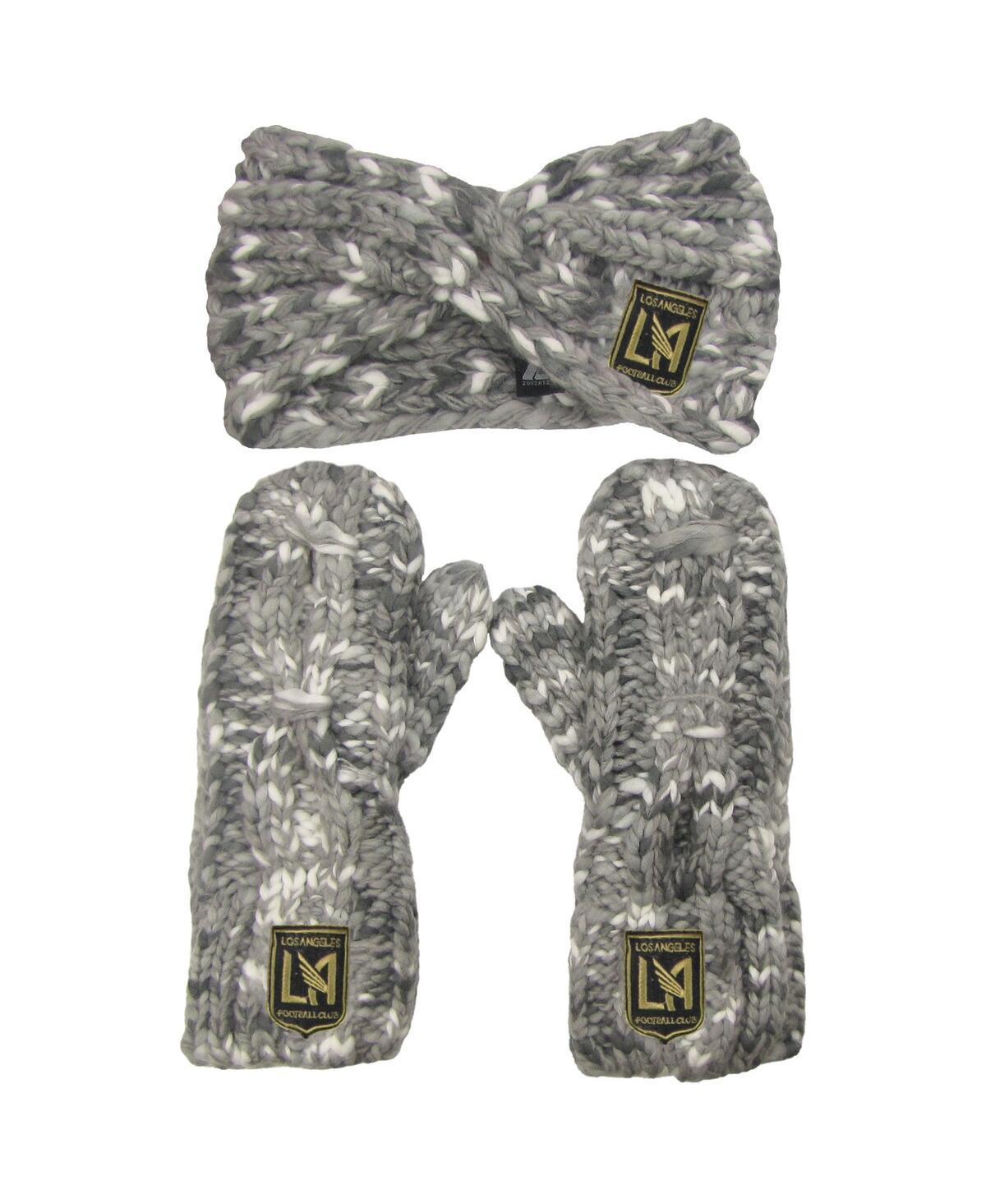 Womens ZooZatz Gray LAFC Marled Headband and Mittens Set Product Image