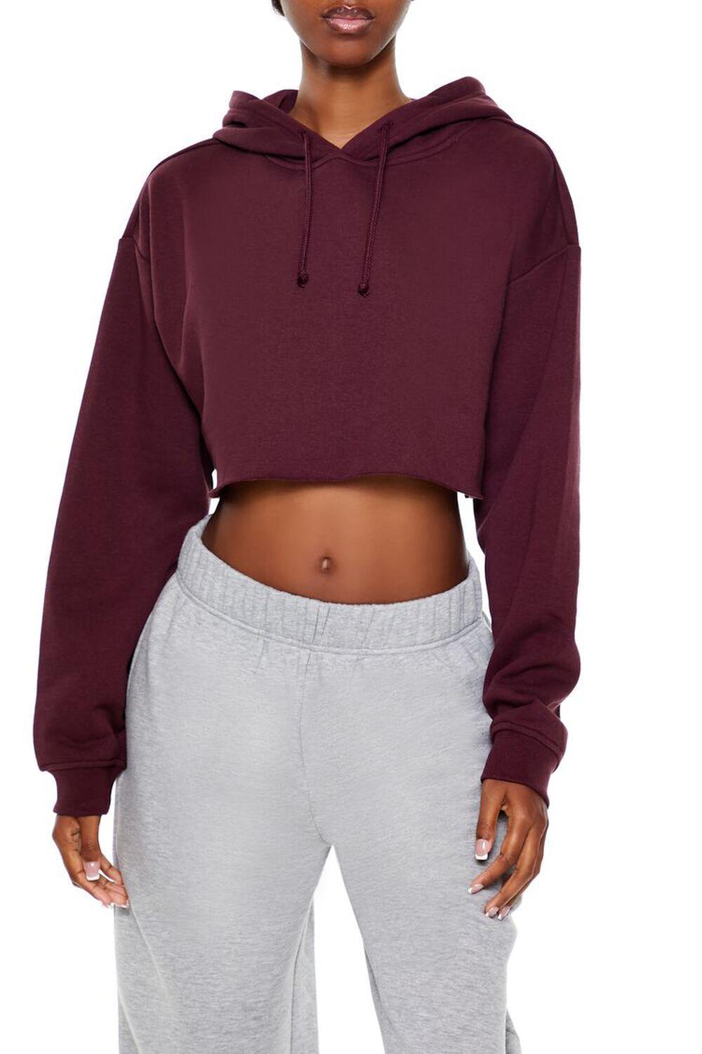 Cropped Fleece Hoodie | Forever 21 Product Image