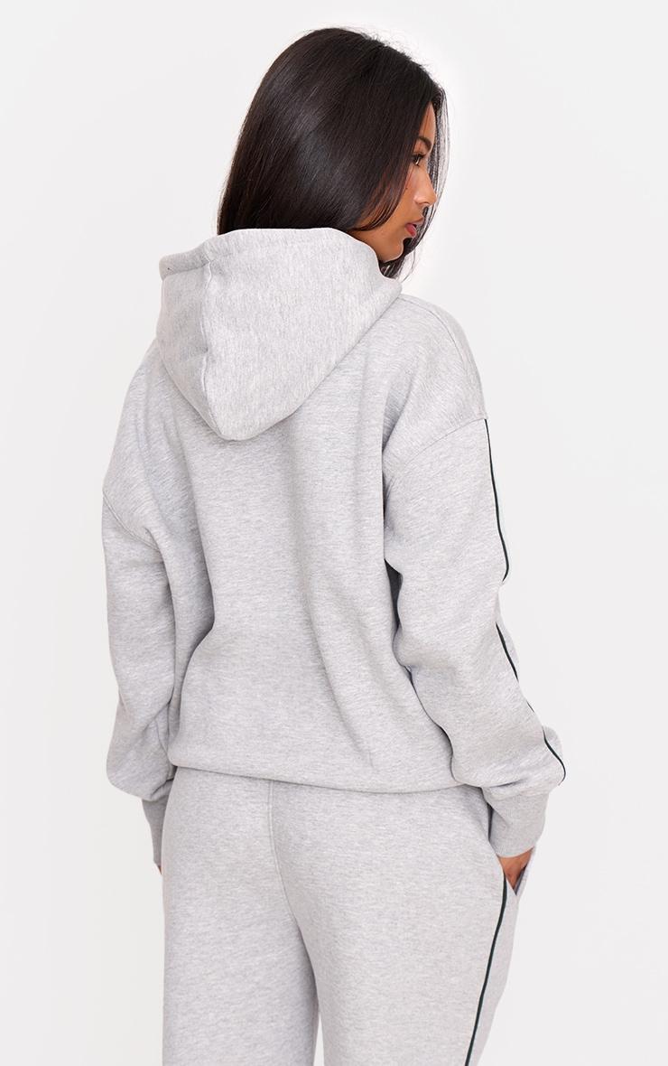  Grey Marl Sportive Print Hoodie Product Image