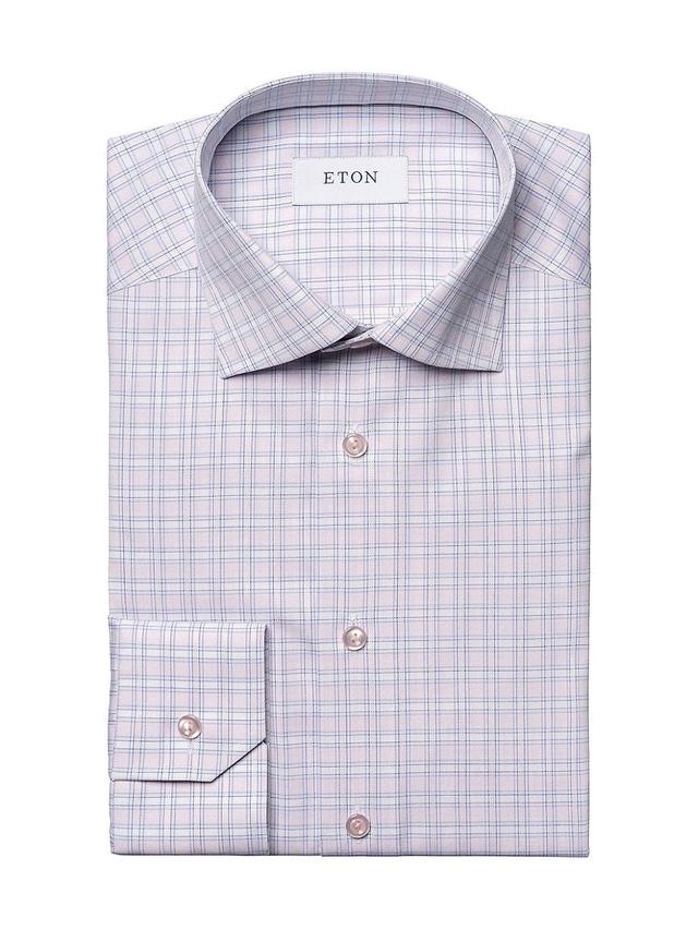 Mens Contemporary-Fit Checked Shirt Product Image