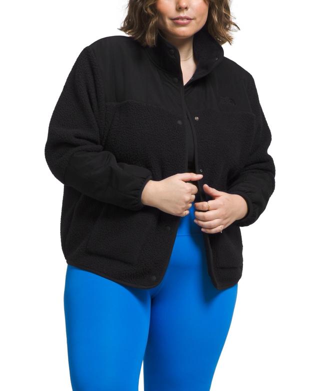 The North Face Plus Size Cragmont Snap-Front Fleece Jacket - Dark Sage Product Image