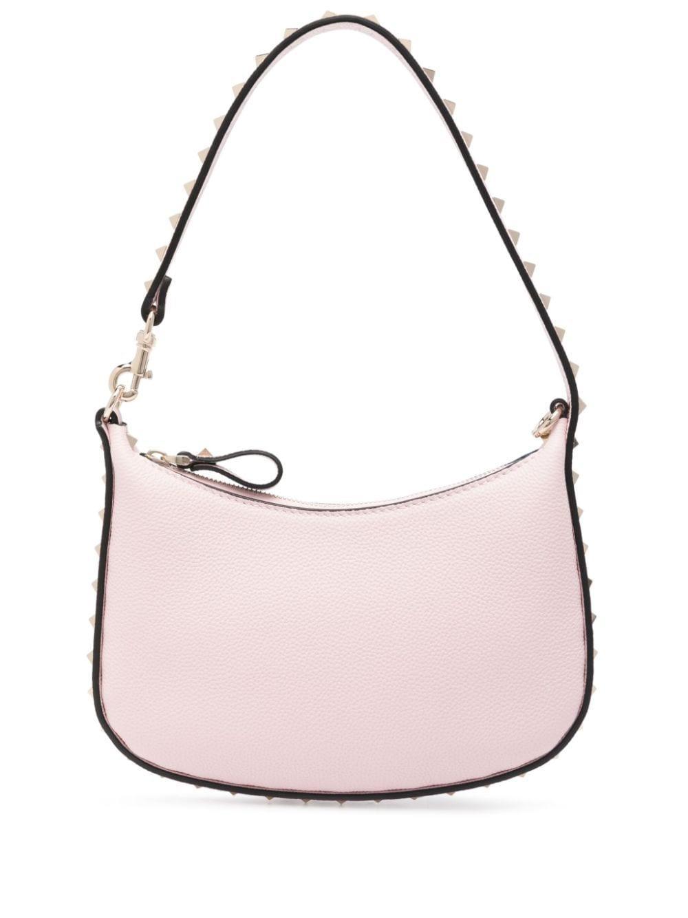 Rockstud Leather Mini Bag In Light Pink Product Image