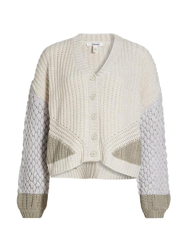 Womens Margo Colorblock Knit Cardigan Product Image