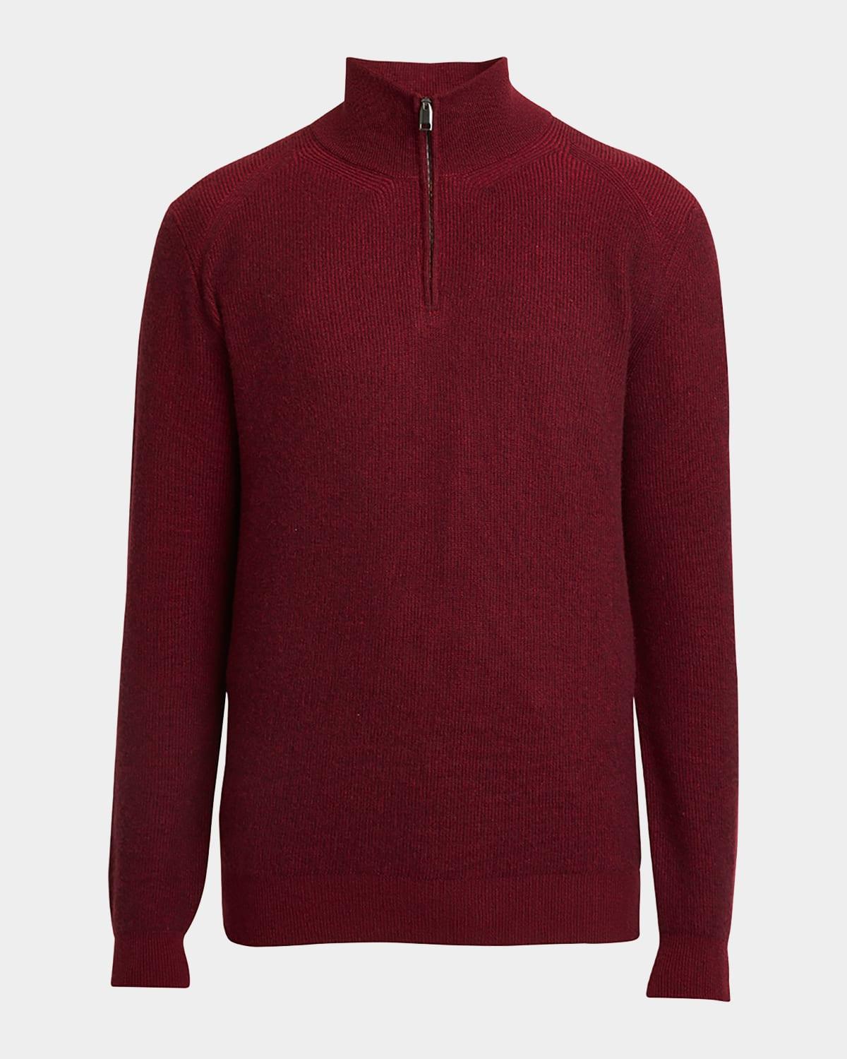 Mens Cashmere Quarter-Zip Sweater product image