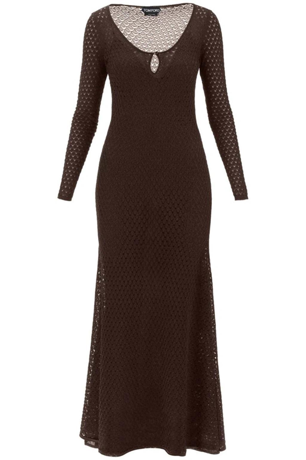 TOM FORD Metallic Open-knit Maxi Dress In Multicolor Product Image