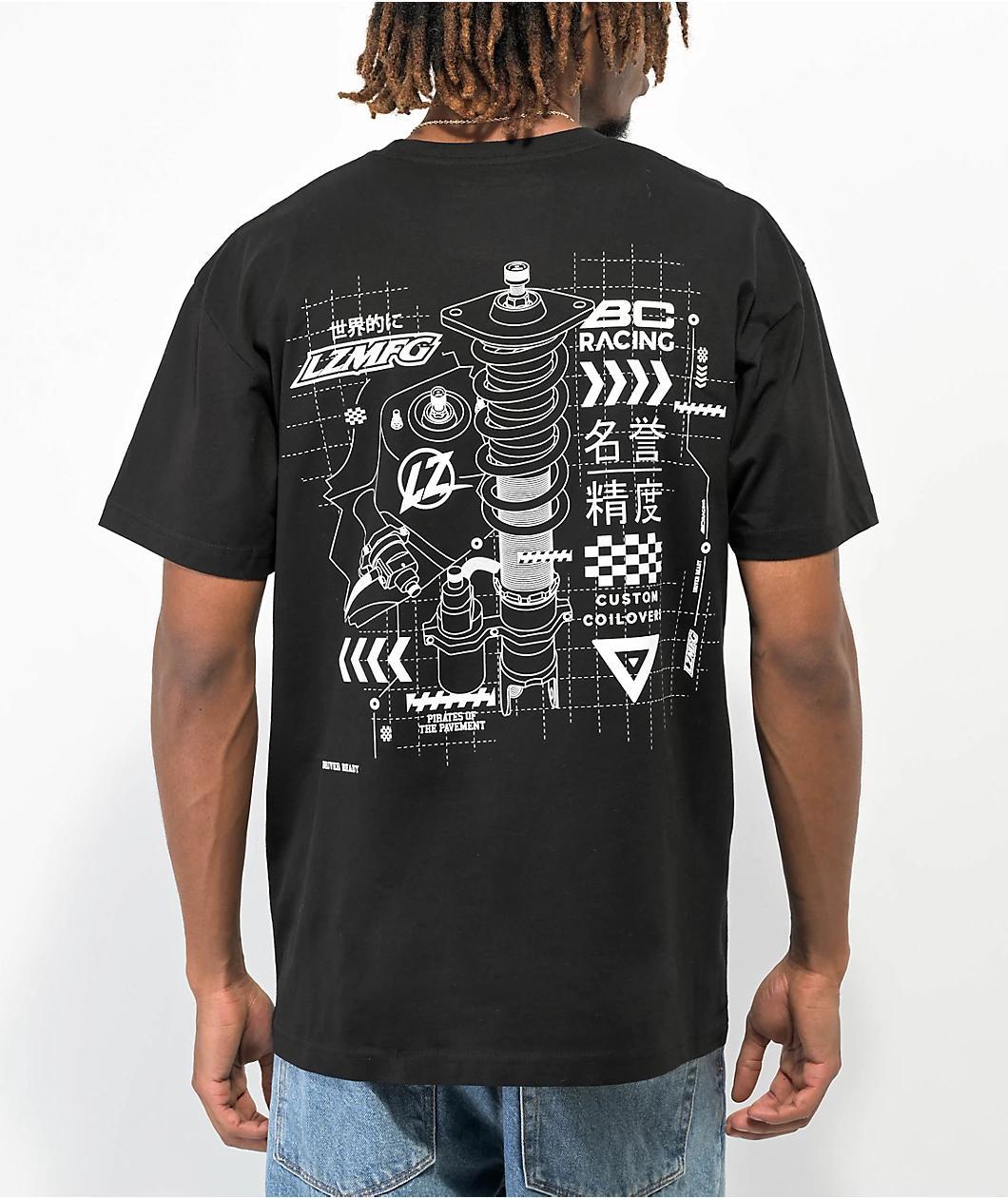 LZMFG Suspension Black T-Shirt Product Image