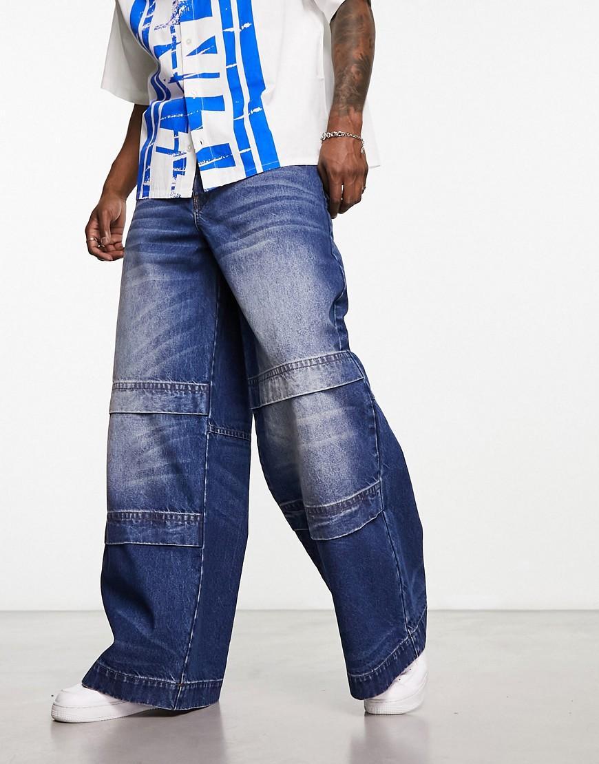 ASOS DESIGN extreme wide leg jeans in y2k wash  Product Image