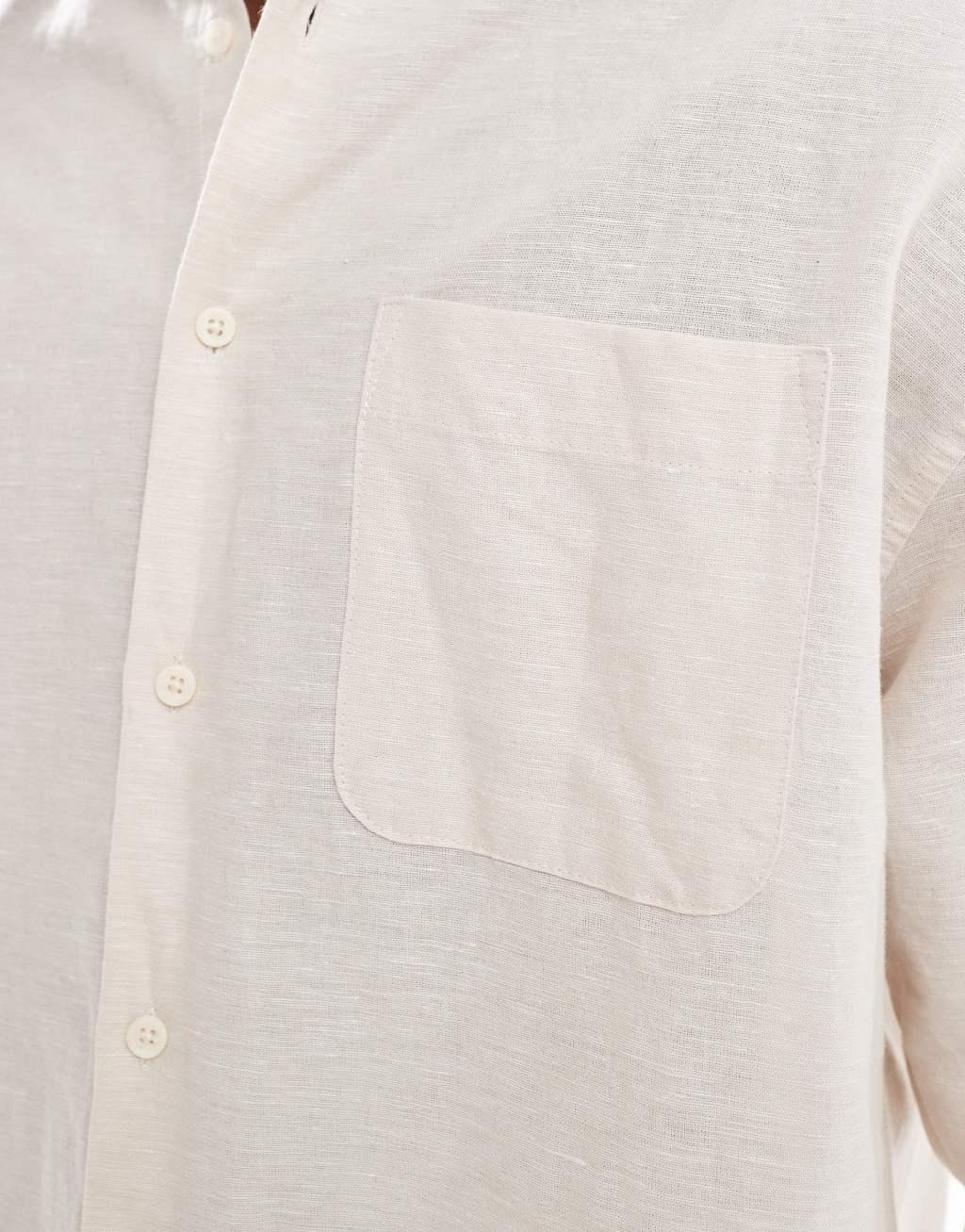 ASOS DESIGN 90s oversized linen shirt Product Image