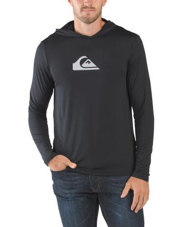 UPF 50 Logo T-Shirt With Hood for Men | Polyester/Spandex Product Image