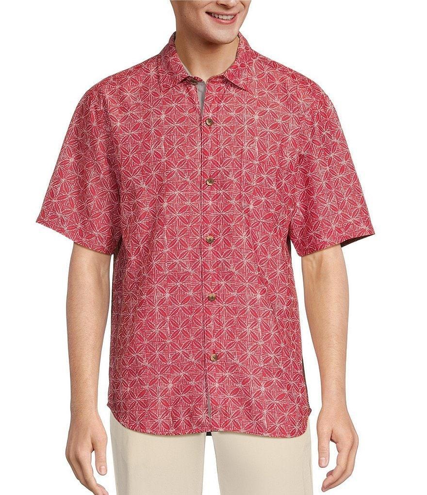 Tommy Bahama Coconut Point Fleur De Geo Short Sleeve Woven Shirt Product Image