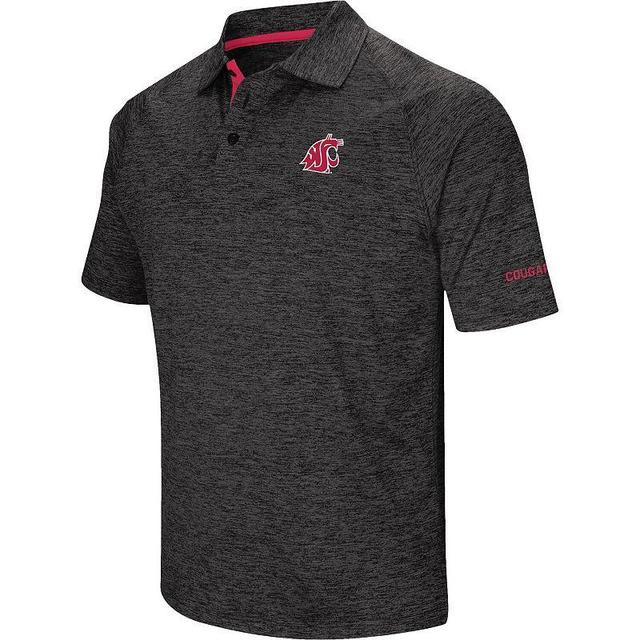 Mens Colosseum Black Washington State Cougars Down Swing Polo Product Image