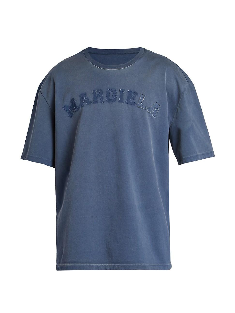 Maison Margiela Distressed Appliqu Logo Cotton T-Shirt Product Image