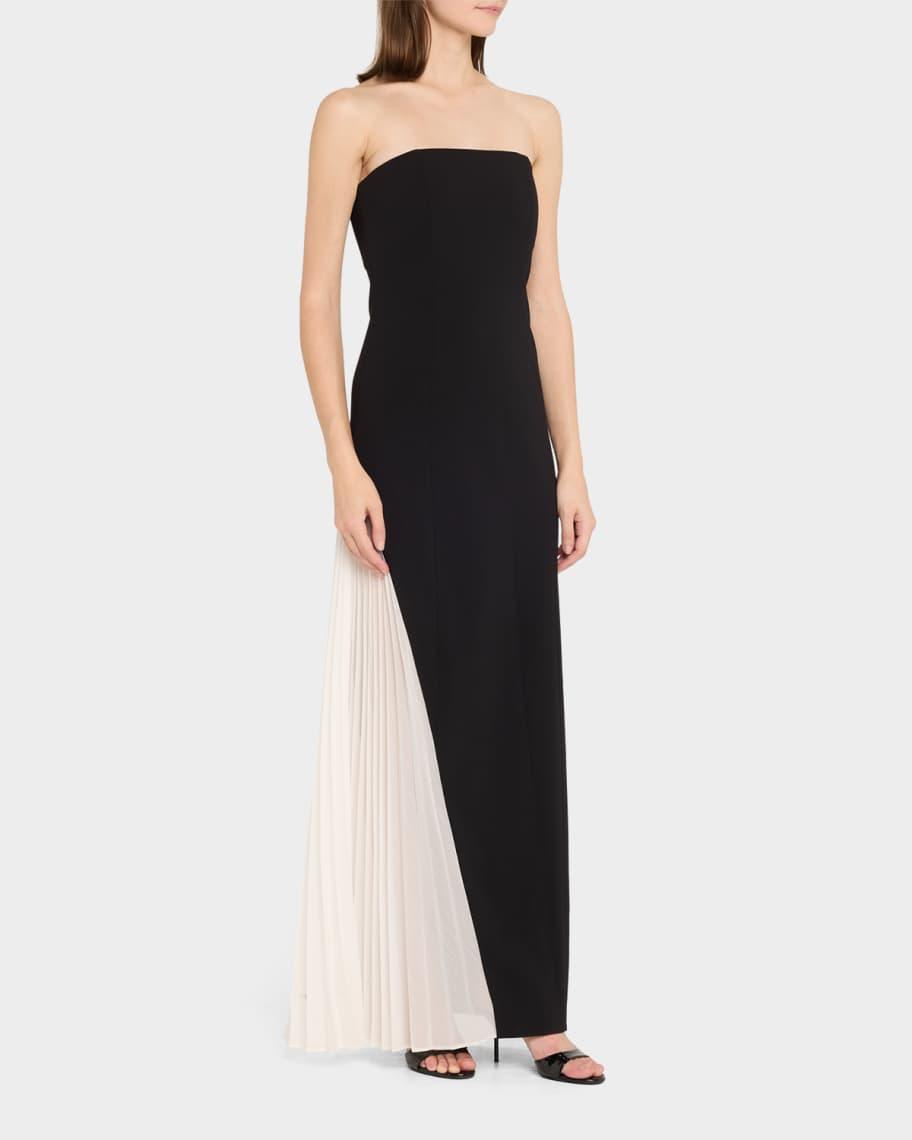 Retha Strapless Maxi Dress with Godet-Pleated Side Panel Product Image