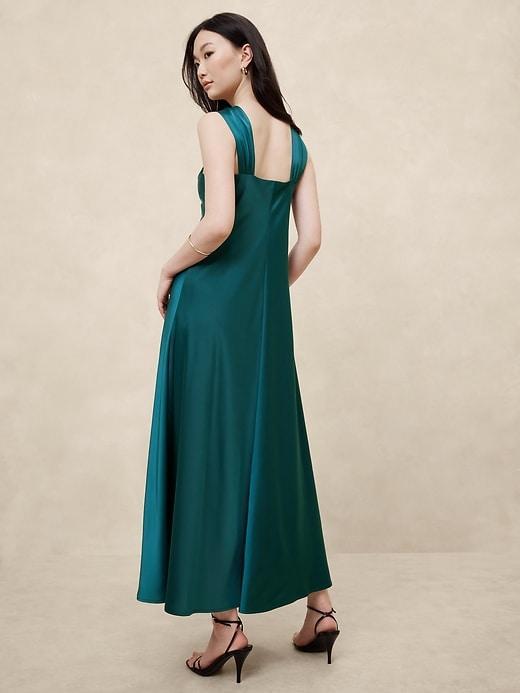 Satin Column Maxi Dress Product Image