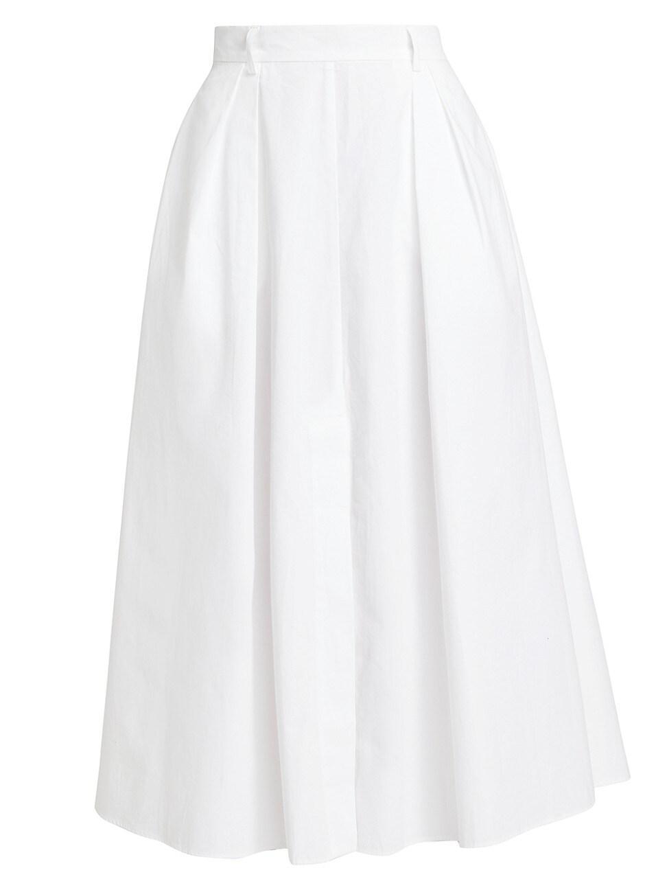 Womens Wide Poplin Maxi Skirt Product Image