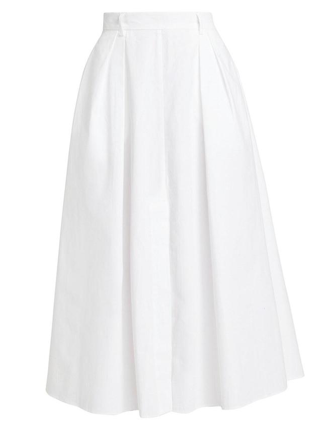 Womens Wide Poplin Maxi Skirt Product Image