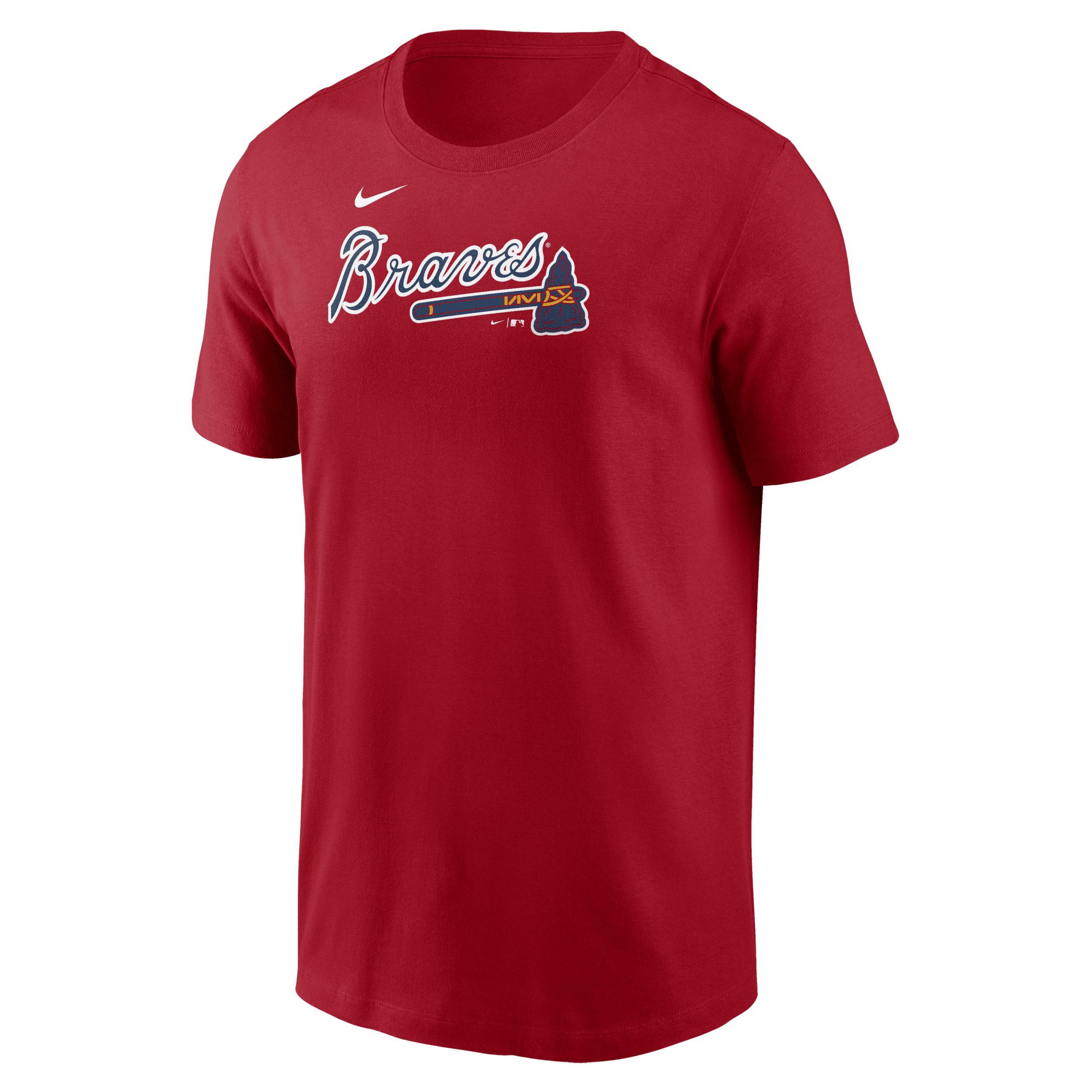 Nike Mens Scarlet San Francisco 49ers Primetime Wordmark Essential T-Shirt Product Image