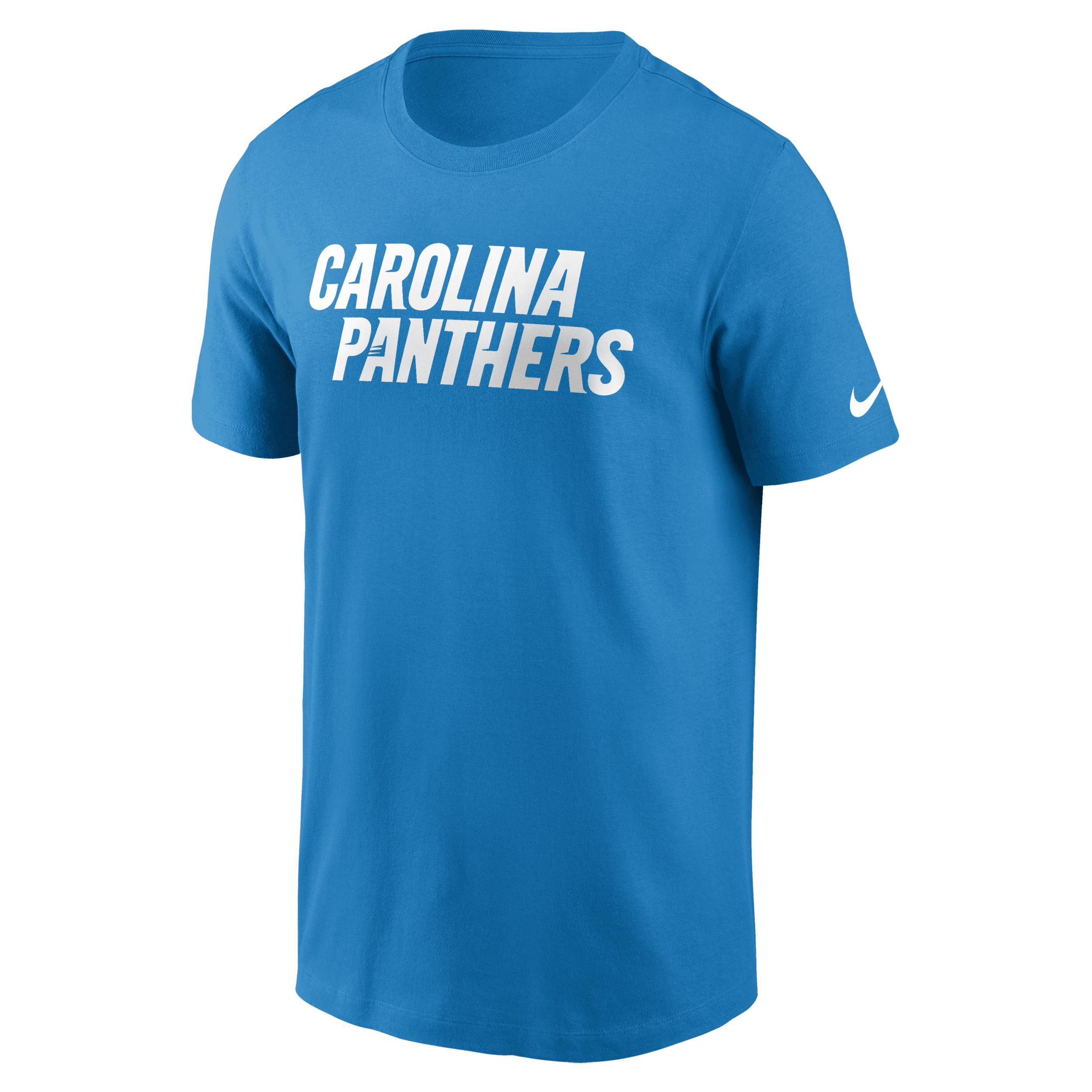 Carolina Panthers Primetime Wordmark Essential Nike Men's NFL T-Shirt Product Image