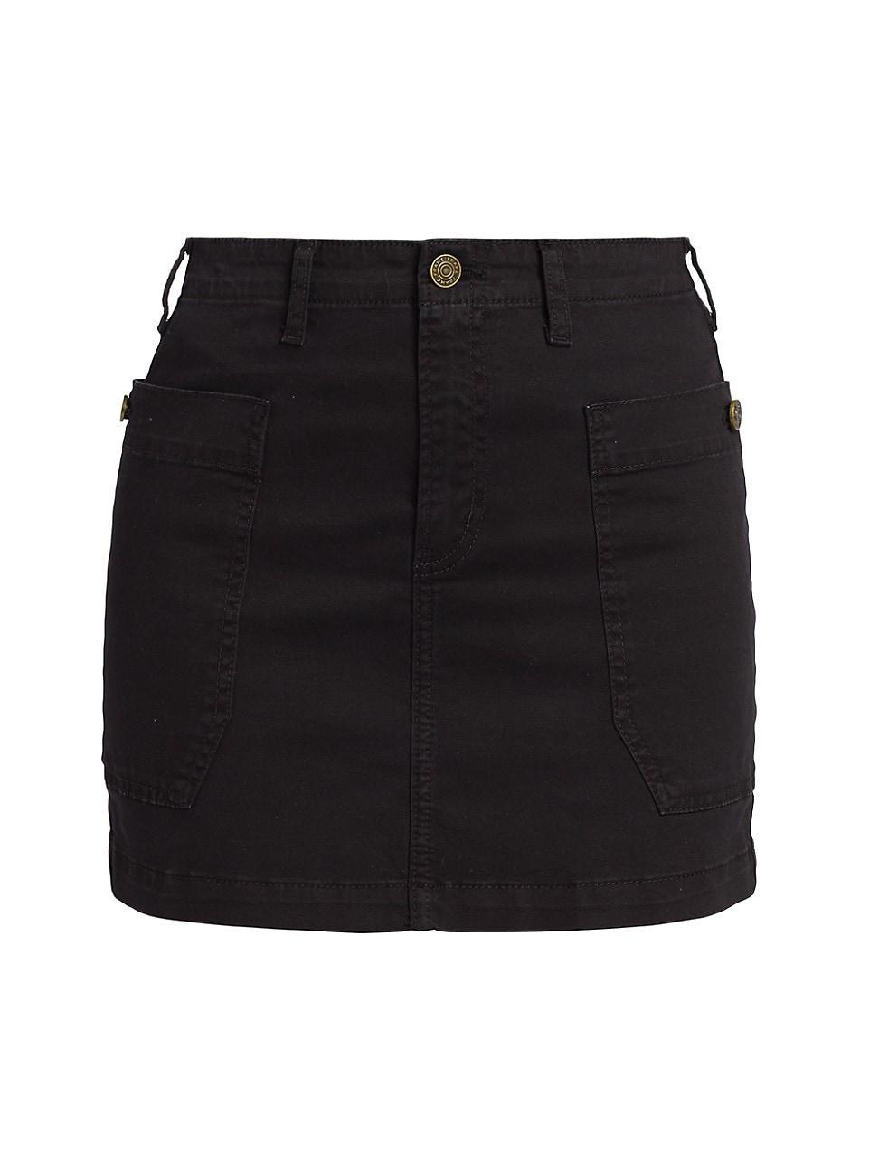 Womens Stretch-Cotton Cargo Miniskirt Product Image