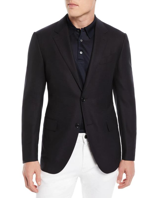 ZEGNA Trofeo Comfort 10-Pocket Wool Blend Blazer Product Image