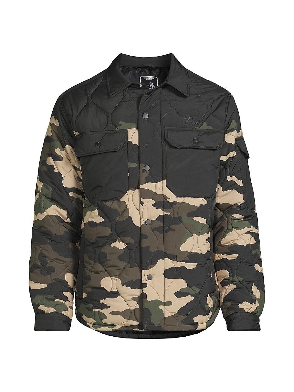 Mens Hunter Camouflage Quilted Jacket Product Image