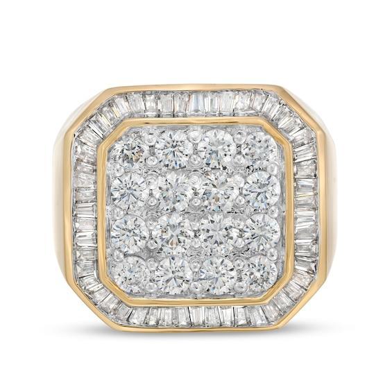 Men's 3 CT. T.w. Octagonal Multi-Diamond Octagonal Frame Ring in 10K Gold Product Image